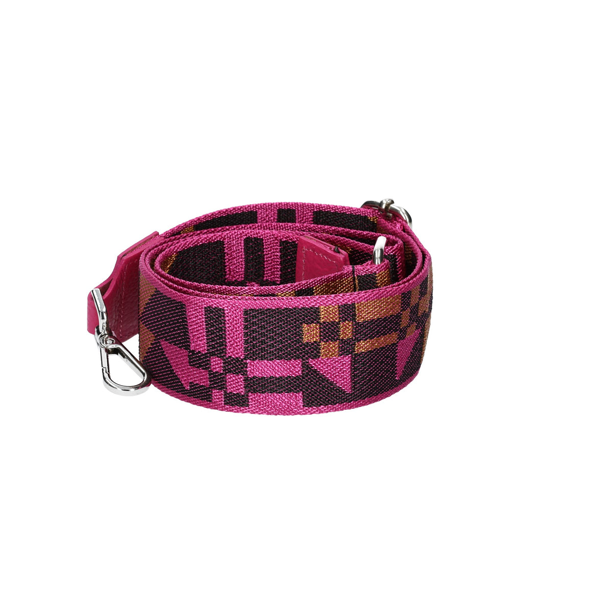 Taschenriemen|Wechselriemen in Pink|Lila mit Karabiner Silber - leder-accessoires.com