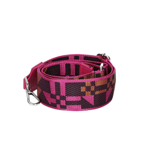 Taschenriemen|Wechselriemen in Pink|Lila mit Karabiner Silber - leder-accessoires.com