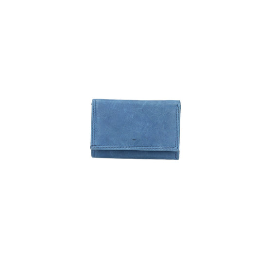 Geldbörse|Minibörse in Blau aus Leder - leder-accessoires.com