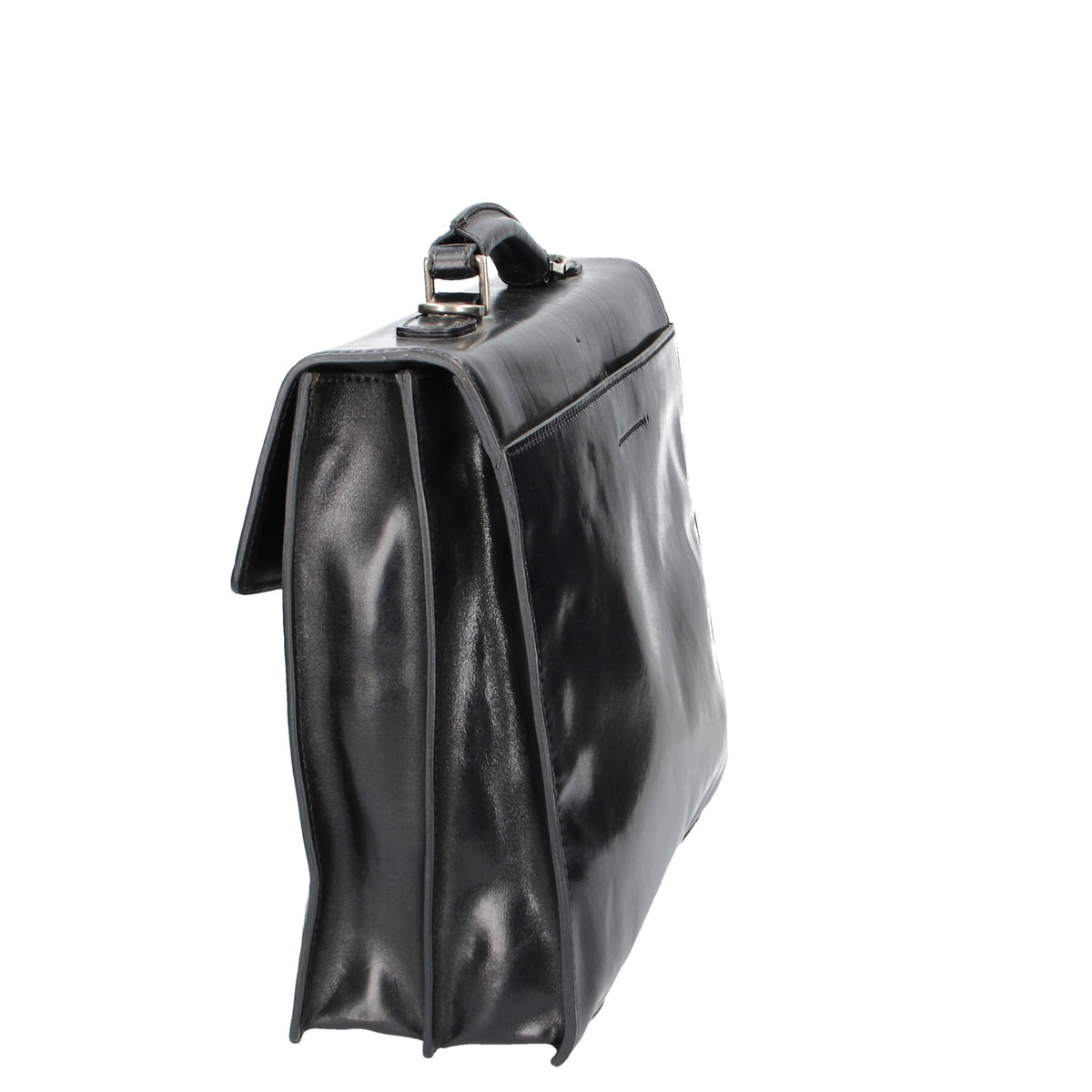 Aktentasche 40x13x32cm The Bridge in Schwarz mit Überschlag - leder-accessoires.com