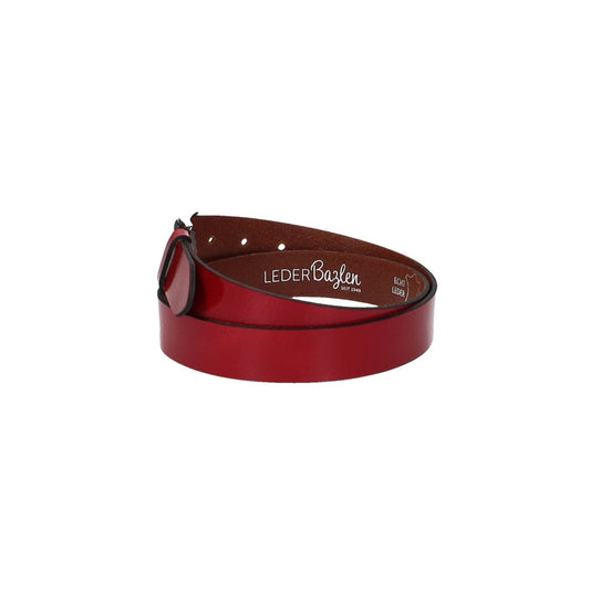 Ledergürtel Rot 30mm mit Dornschließe in Silber - leder-accessoires.com