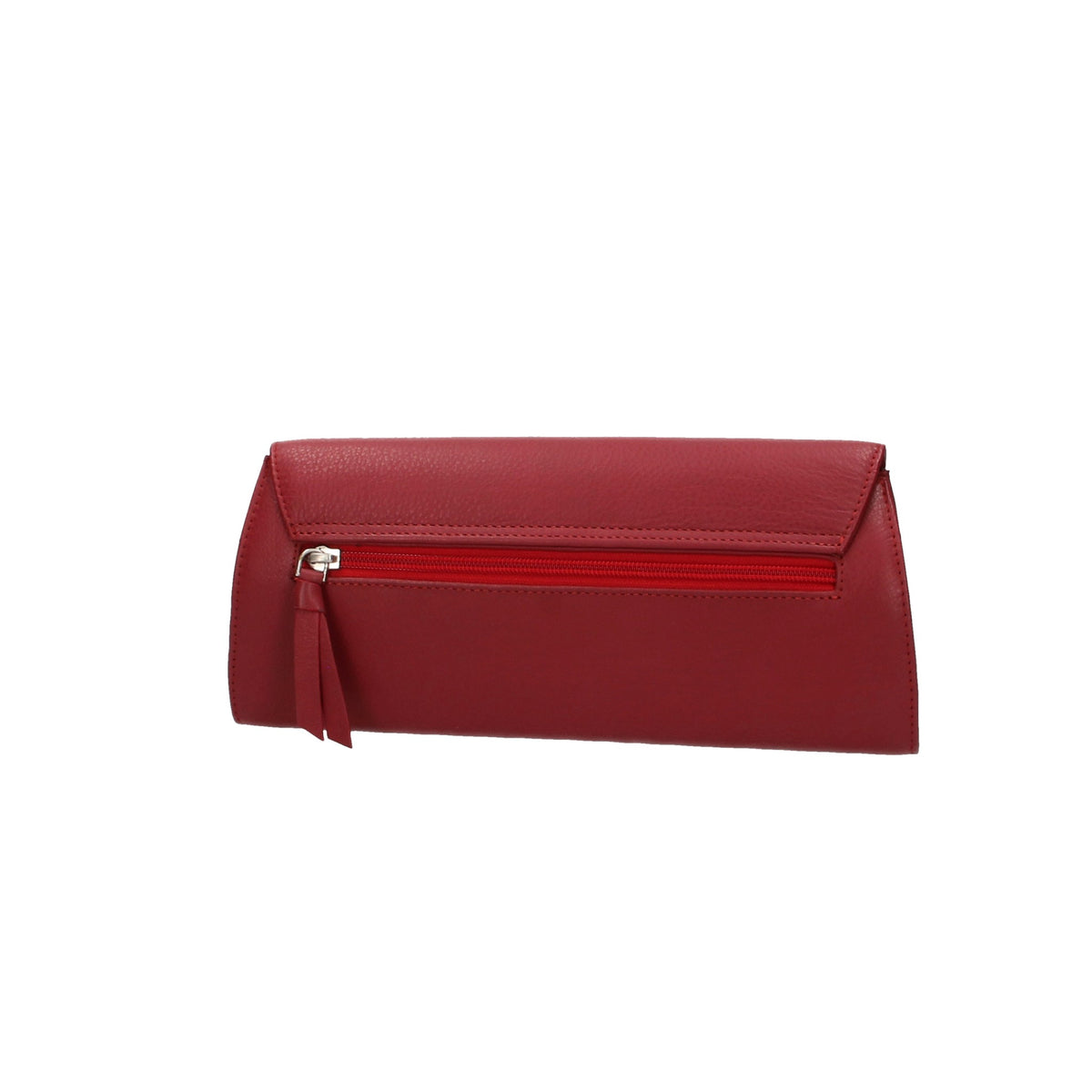 Clutch mit Überschlag in Rot aus Leder - leder-accessoires.com