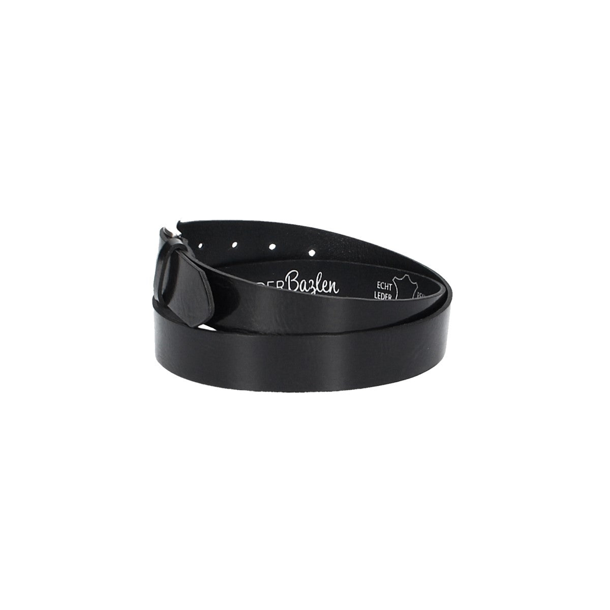 Ledergürtel Schwarz 30mm mit Dornschließe in Silber - leder-accessoires.com
