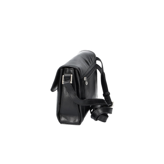 Umhängetasche The Bridge 26x6x18cm in Schwarz mit Überschlag - leder-accessoires.com