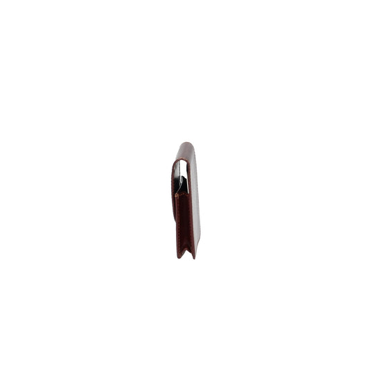 Kartenetui|Visitenkarten Golden Head 6,5 x 11cm in Braun aus Leder - leder-accessoires.com