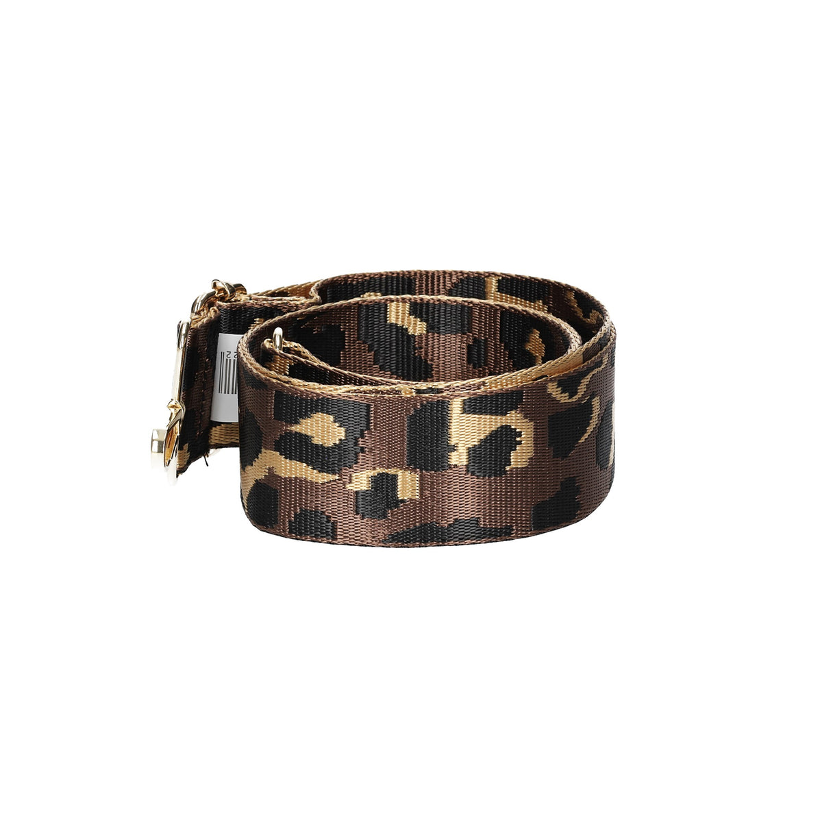 Taschenriemen|Wechselriemen in Camouflage Braun mit Karabiner Silber - leder-accessoires.com