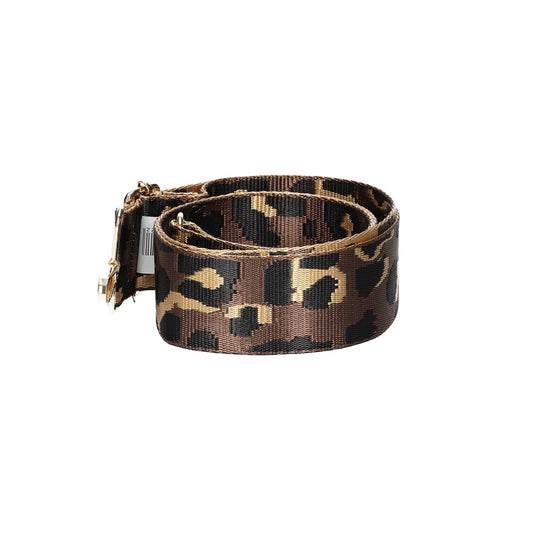 Taschenriemen|Wechselriemen in Camouflage Braun mit Karabiner Silber - leder-accessoires.com