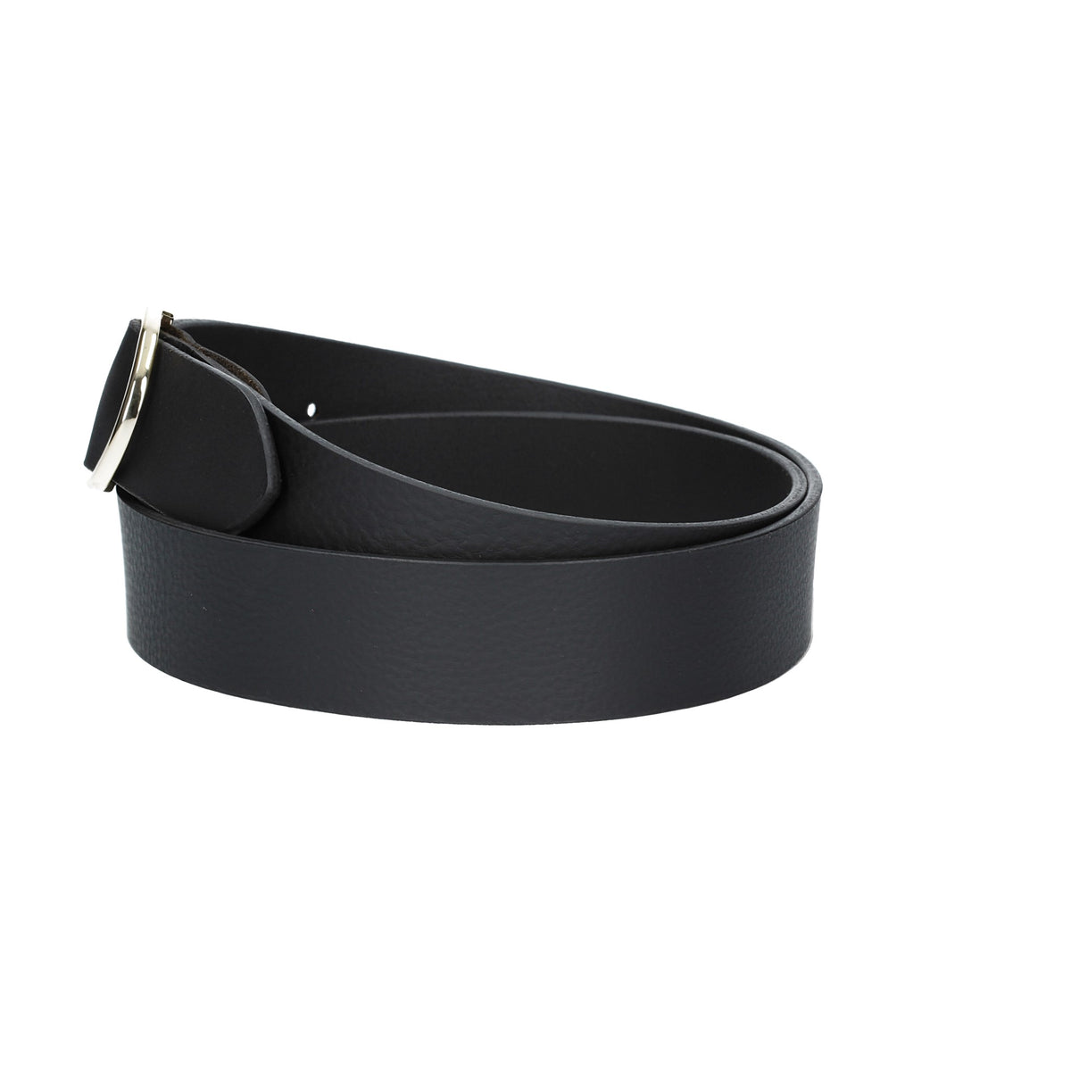 Ledergürtel Schwarz 40mm mit goldener Vollschließe - leder-accessoires.com