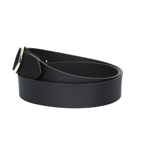 Ledergürtel Schwarz 40mm mit goldener Vollschließe - leder-accessoires.com
