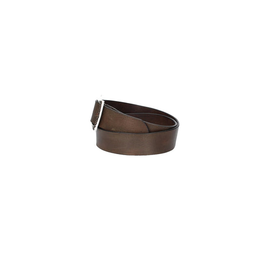 Ledergürtel Grau 40mm mit Vollschließe in Silber - leder-accessoires.com