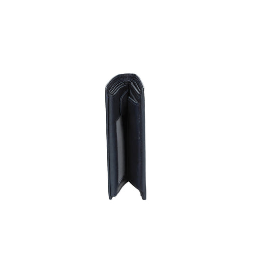 Geldbörse Hochformat mit Riegel in Blau|Marine aus Leder - leder-accessoires.com