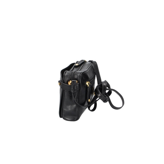 Umhängetasche The Bridge 20x6x14cm in Schwarz mit Reißverschluss - leder-accessoires.com