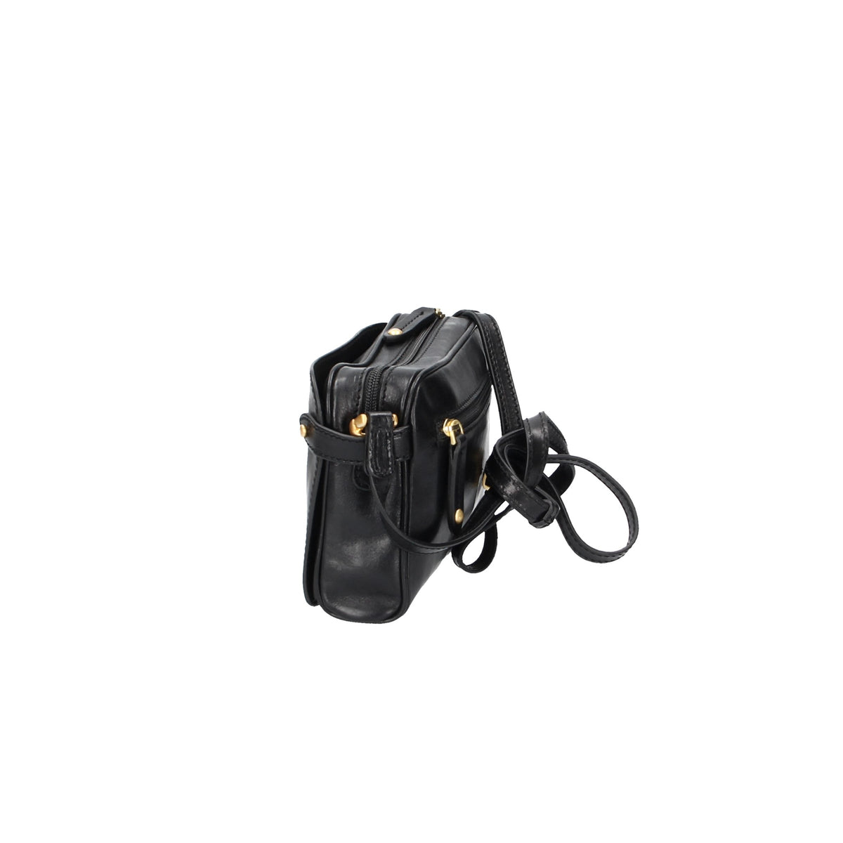 Umhängetasche The Bridge 20x6x14cm in Schwarz mit Reißverschluss - leder-accessoires.com