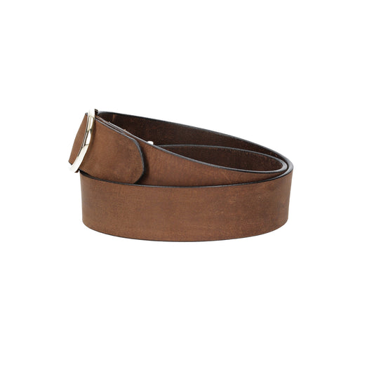Ledergürtel Braun 40mm mit goldener Vollschließe - leder-accessoires.com