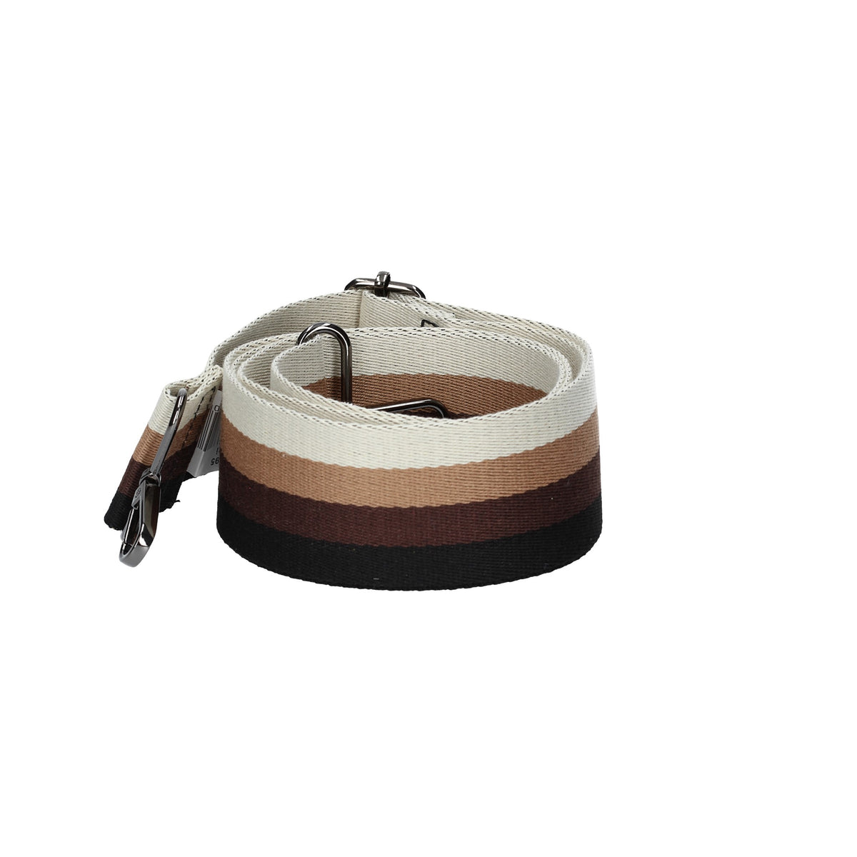 Taschenriemen|Wechselriemen in Braun gestreift mit Karabiner Silber - leder-accessoires.com