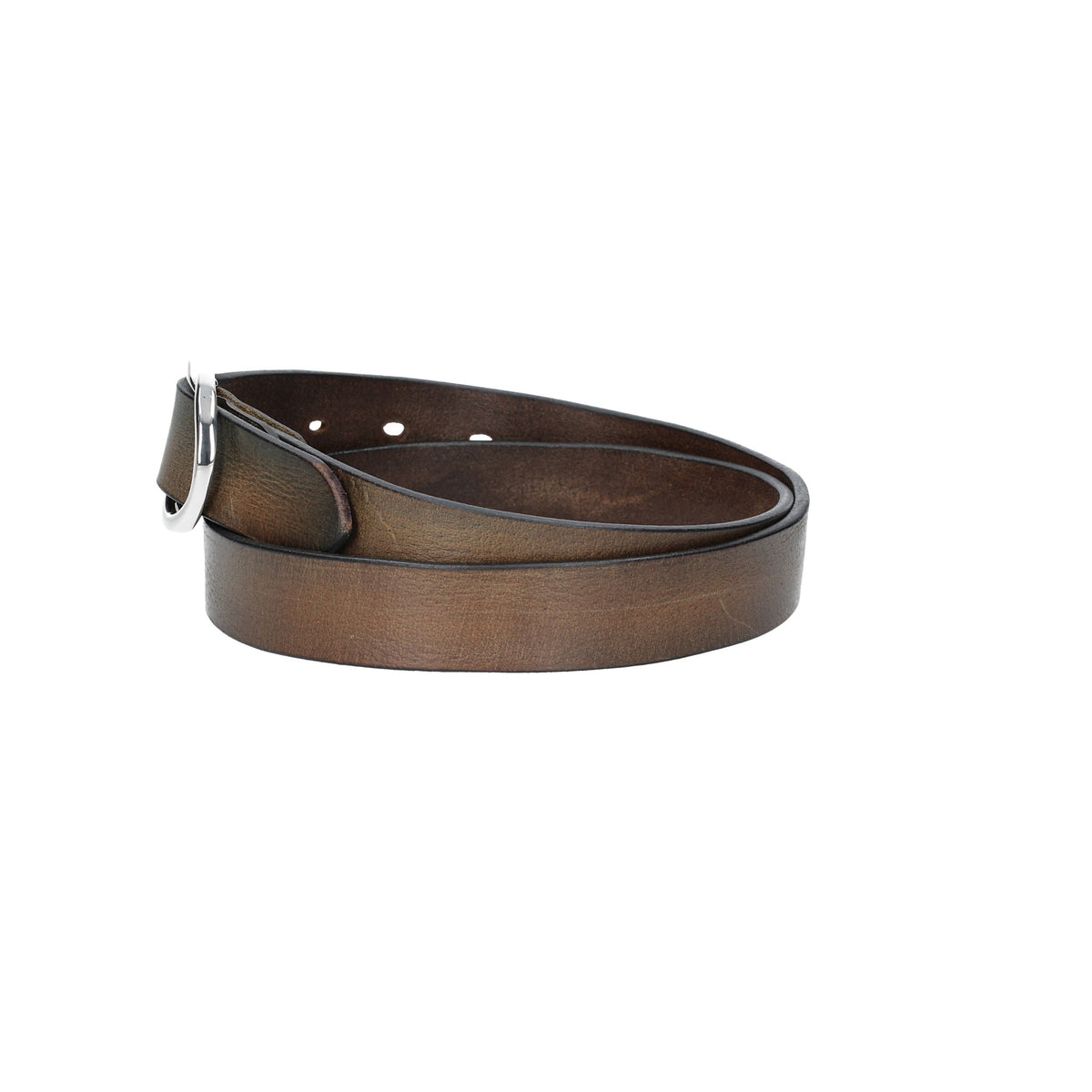 Ledergürtel 30mm in Grau mit Schmuckschließe - leder-accessoires.com