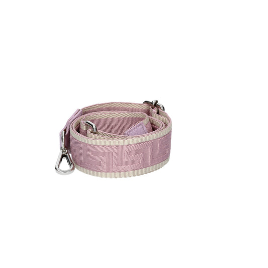 Taschenriemen|Wechselriemen in Flieder gemustert mit Karabiner Silber - leder-accessoires.com