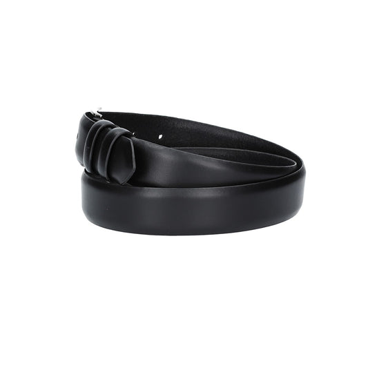Herren-|Anzugsgürtel 35mm in Schwarz aus Vollrindleder bombiert - leder-accessoires.com