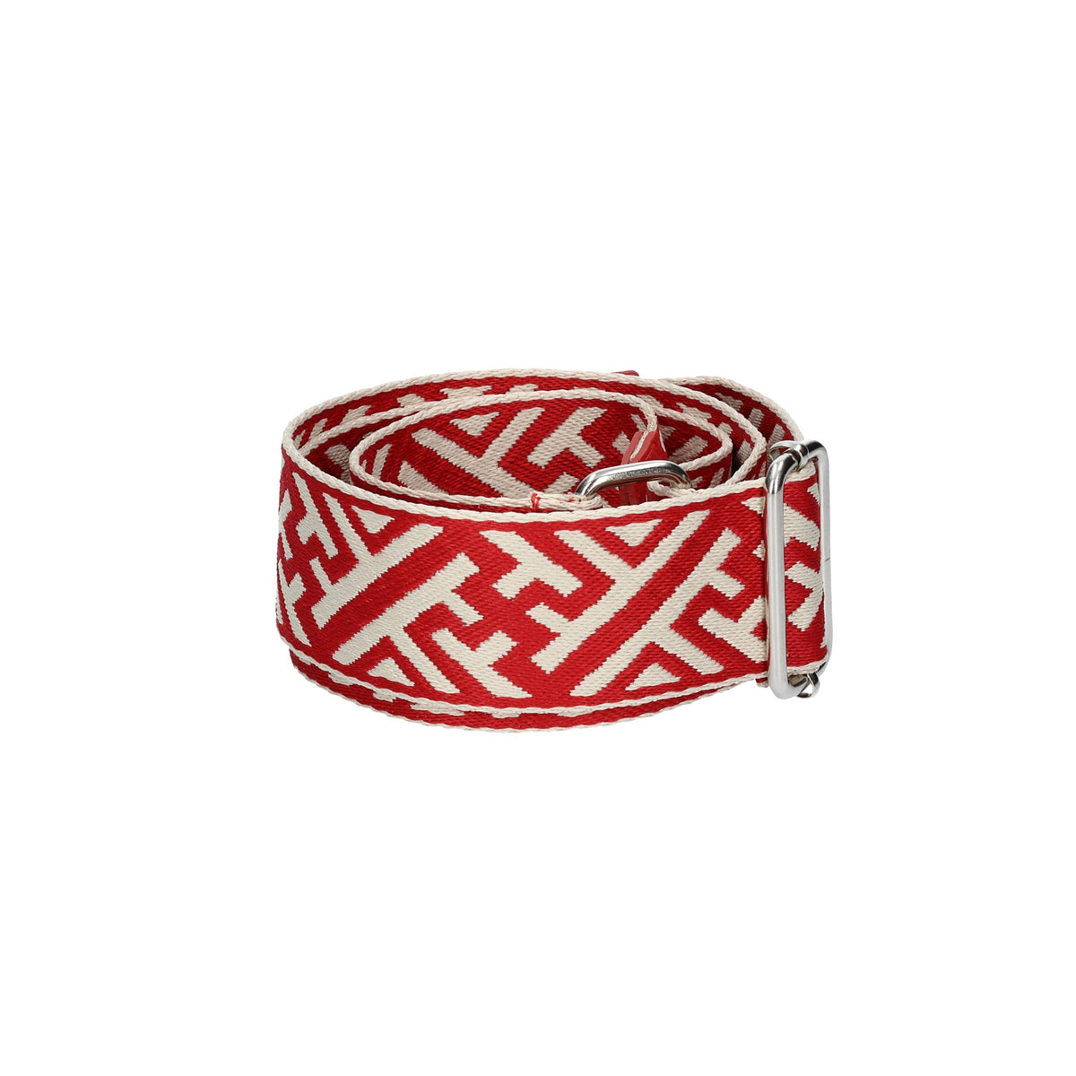 Taschenriemen|Wechselriemen Rot|Gemustert mit Karabiner Silber - leder-accessoires.com