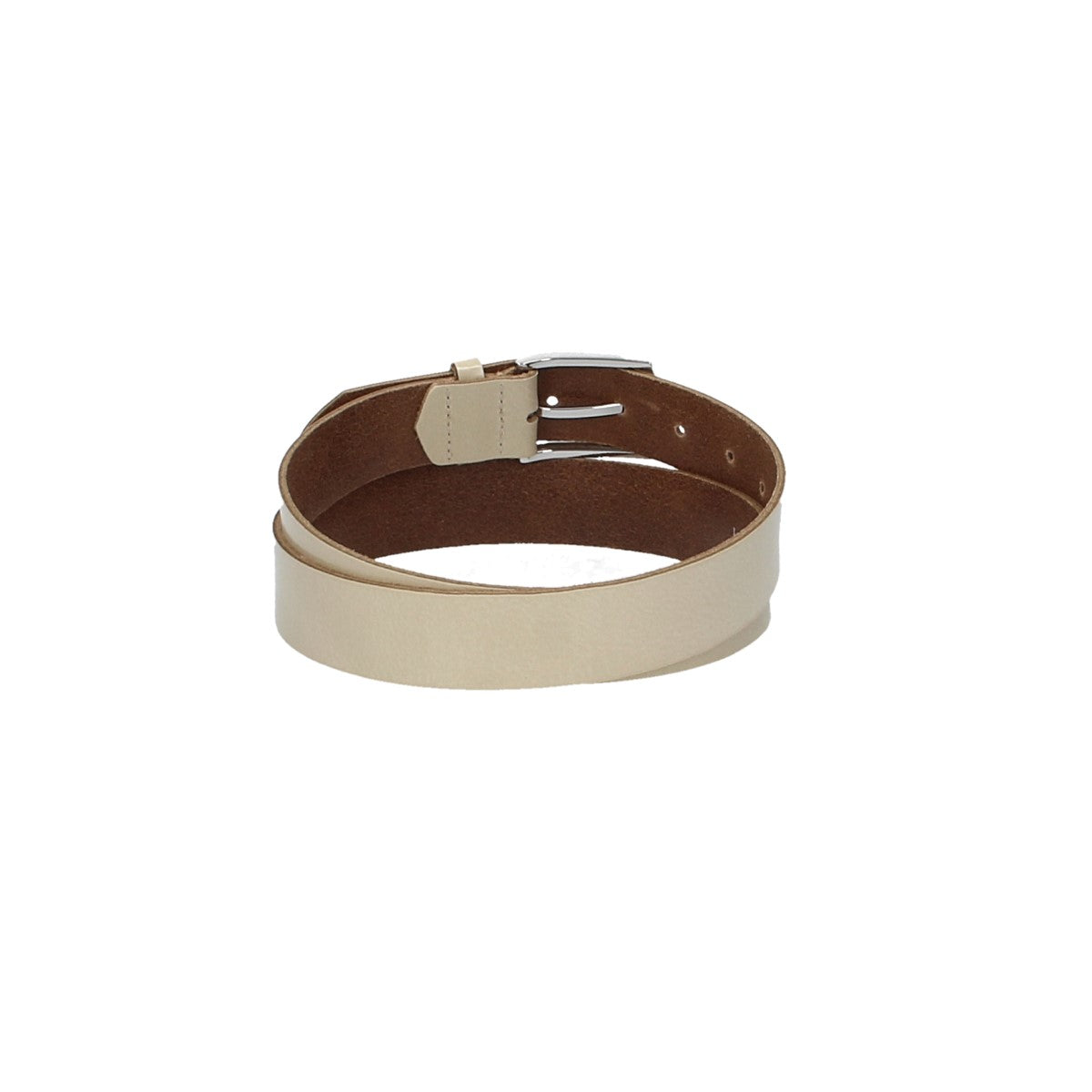 Ledergürtel Beige|Natur 30mm mit Dornschließe in Silber - leder-accessoires.com