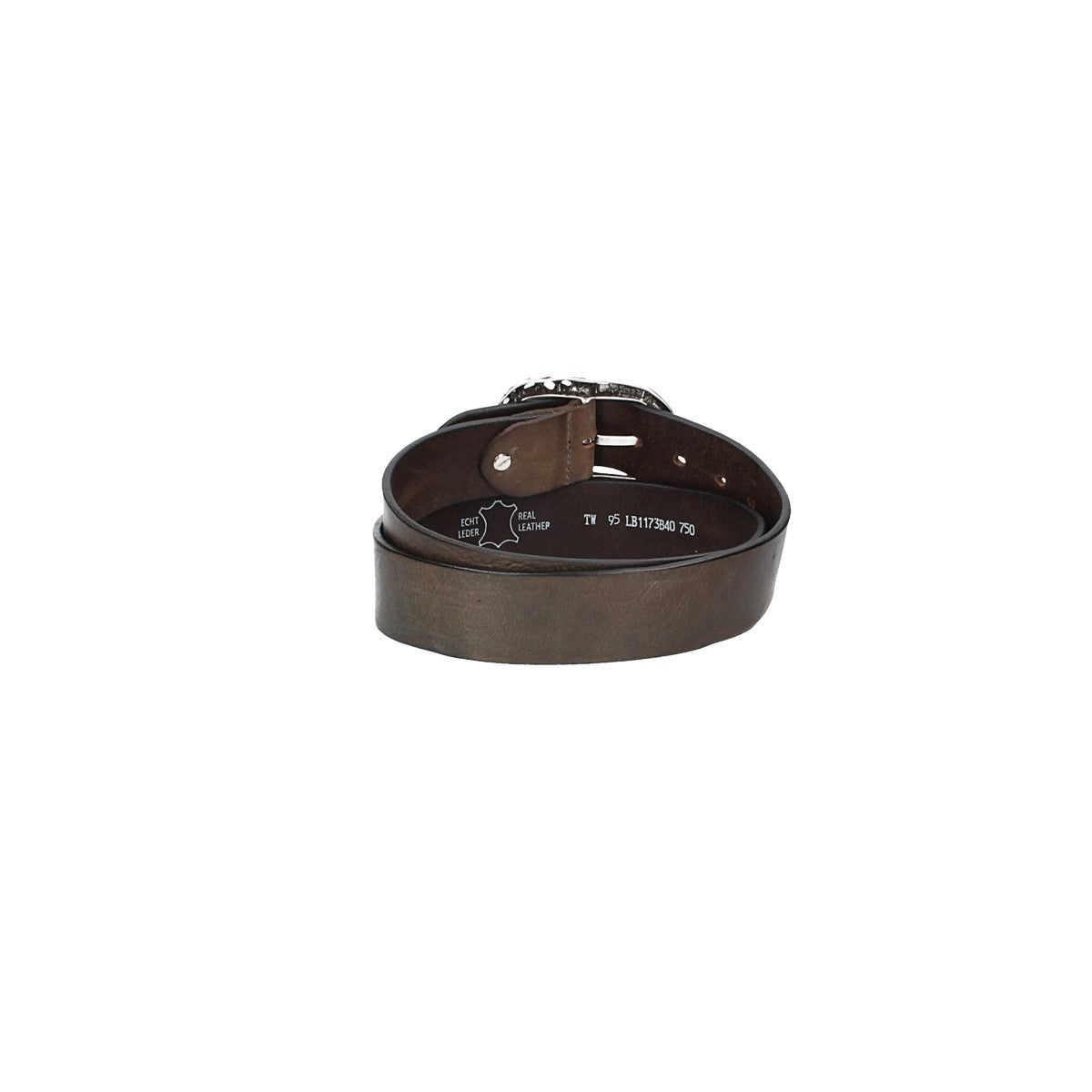Ledergürtel in Grau 40mm mit Schmuck-Vollschließe - leder-accessoires.com