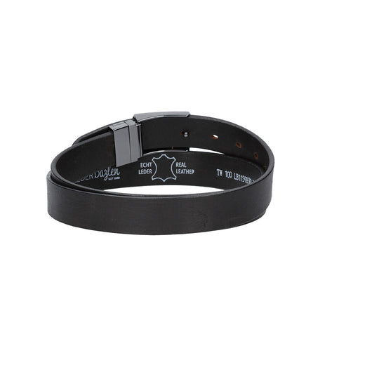 Ledergürtel Schwarz 30mm mit Koppelschließe in glänzend Schwarz - leder-accessoires.com