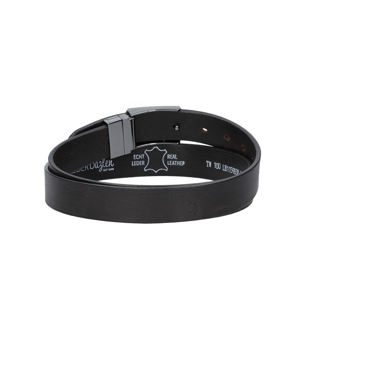 Ledergürtel Schwarz 30mm mit Koppelschließe in glänzend Schwarz - leder-accessoires.com