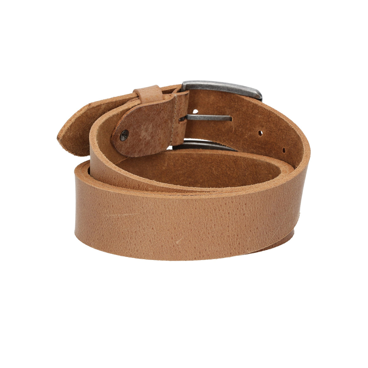 Ledergürtel 40mm in Beige|Kamel mit matter Dornschließe - leder-accessoires.com