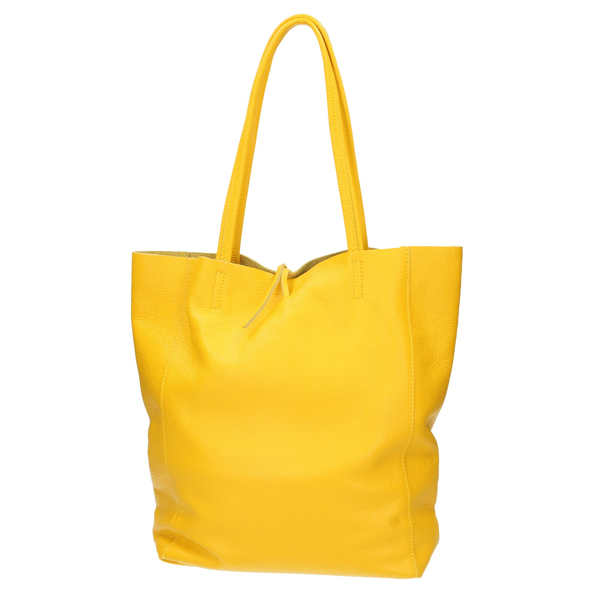 Shopper 28x13x35cm in Gelb aus Leder - leder-accessoires.com