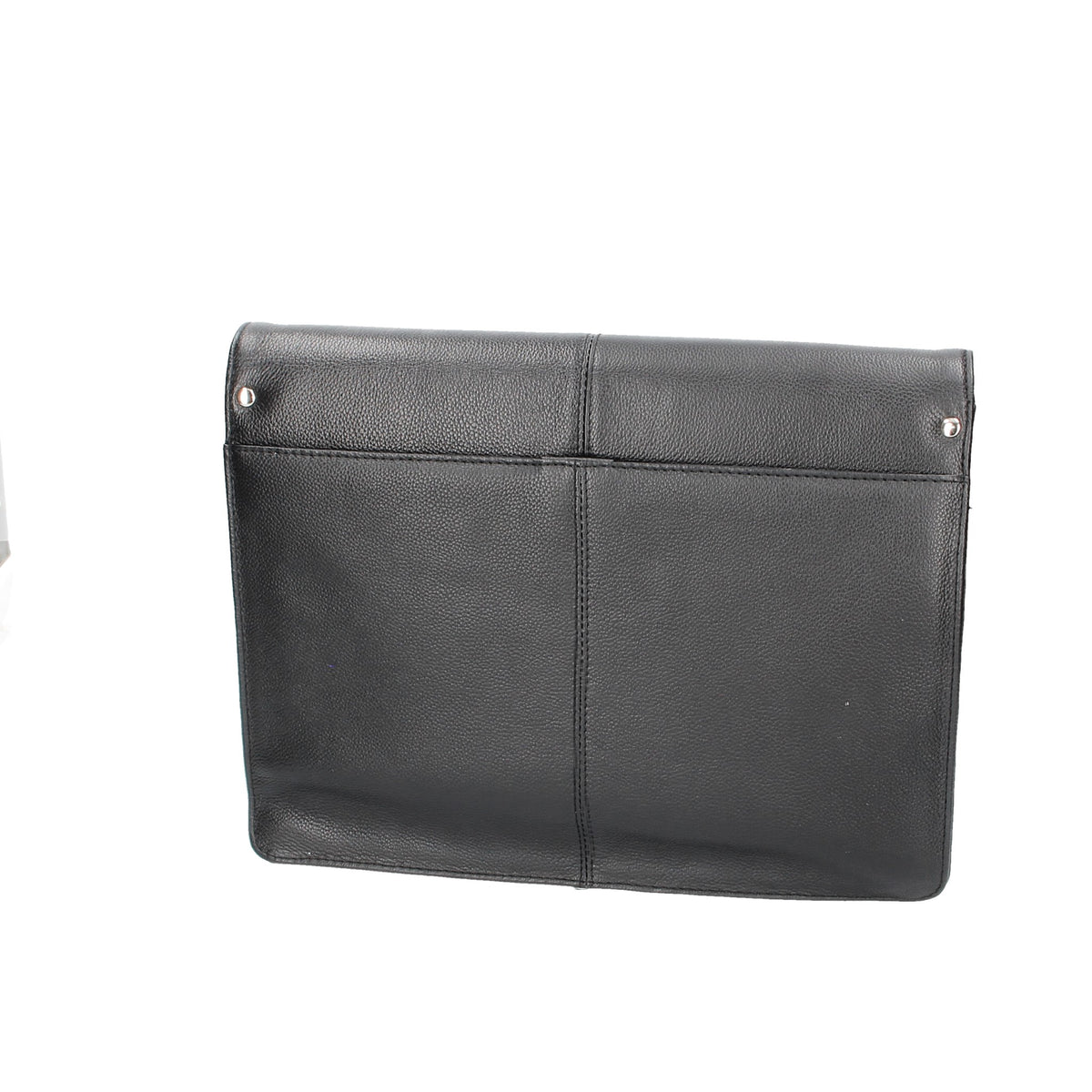 Schreib-|Dokumentenmappe A4 in Schwarz mit Überschlag - leder-accessoires.com