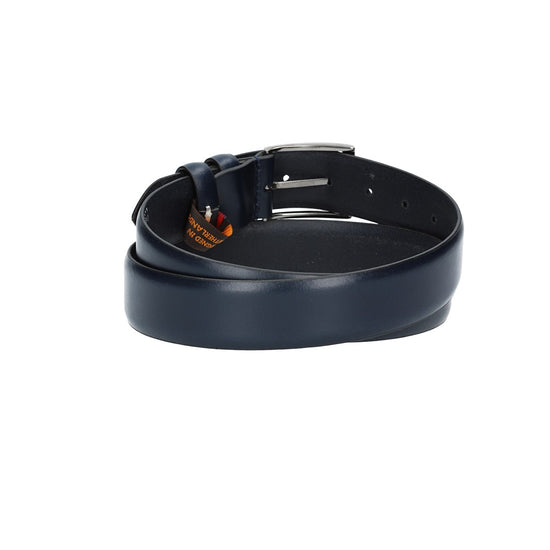 Herren-|Anzugsgürtel 35mm in Blau aus Vollrindleder bombiert - leder-accessoires.com