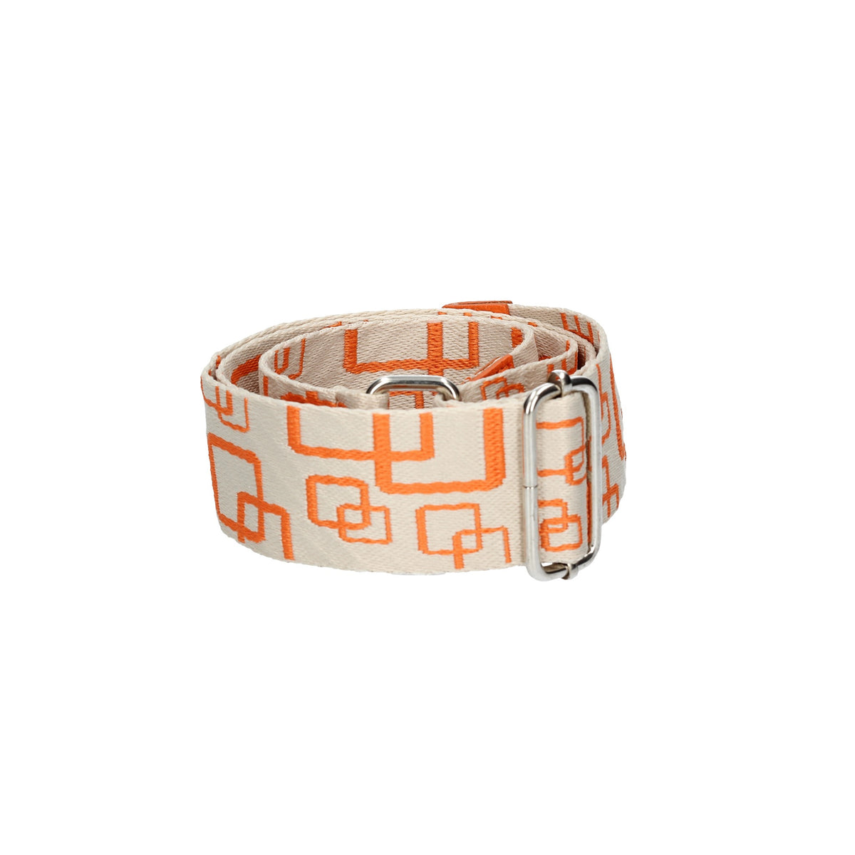 Taschenriemen|Wechselriemen Orange|Quadrat mit Karabiner Silber - leder-accessoires.com