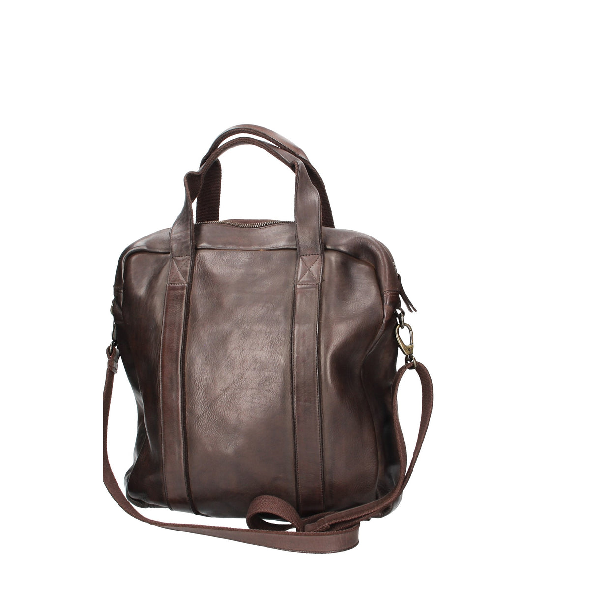 SALE Ledertasche in Braun mit Reißverschluss und zwei Vortaschen - leder-accessoires.com
