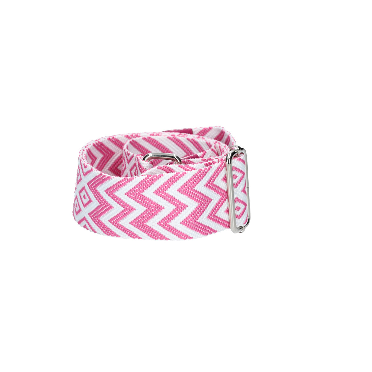 Taschenriemen|Wechselriemen in Rosa|Gezackt mit Karabiner Silber - leder-accessoires.com