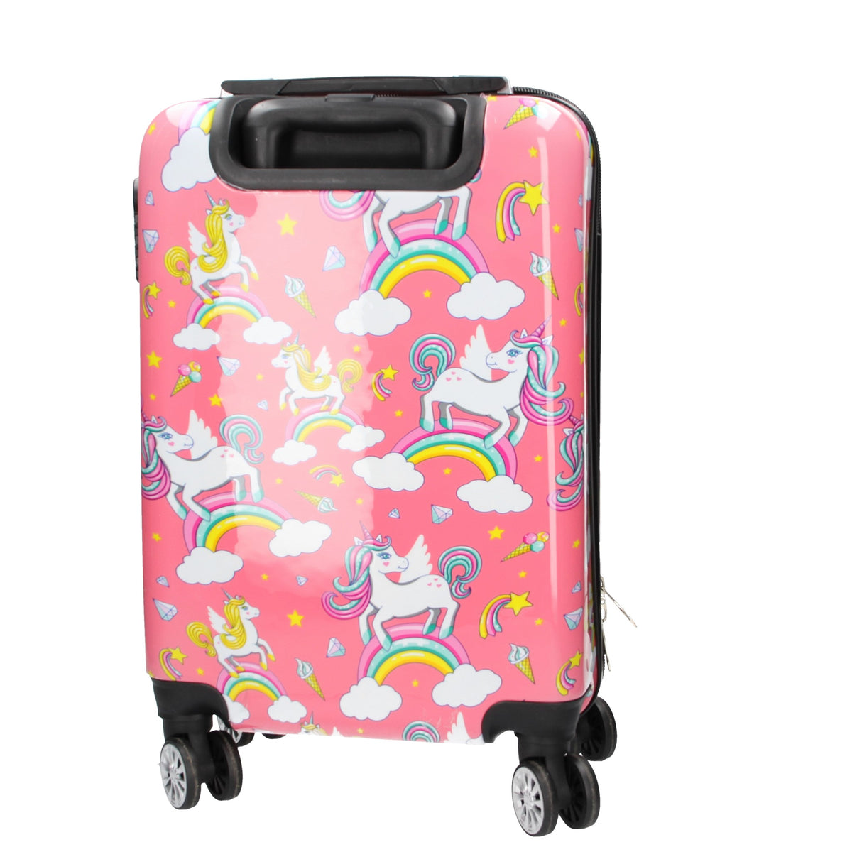 Reisetrolley "Einhorn " 4-Rad 49cm in Pink - leder-accessoires.com