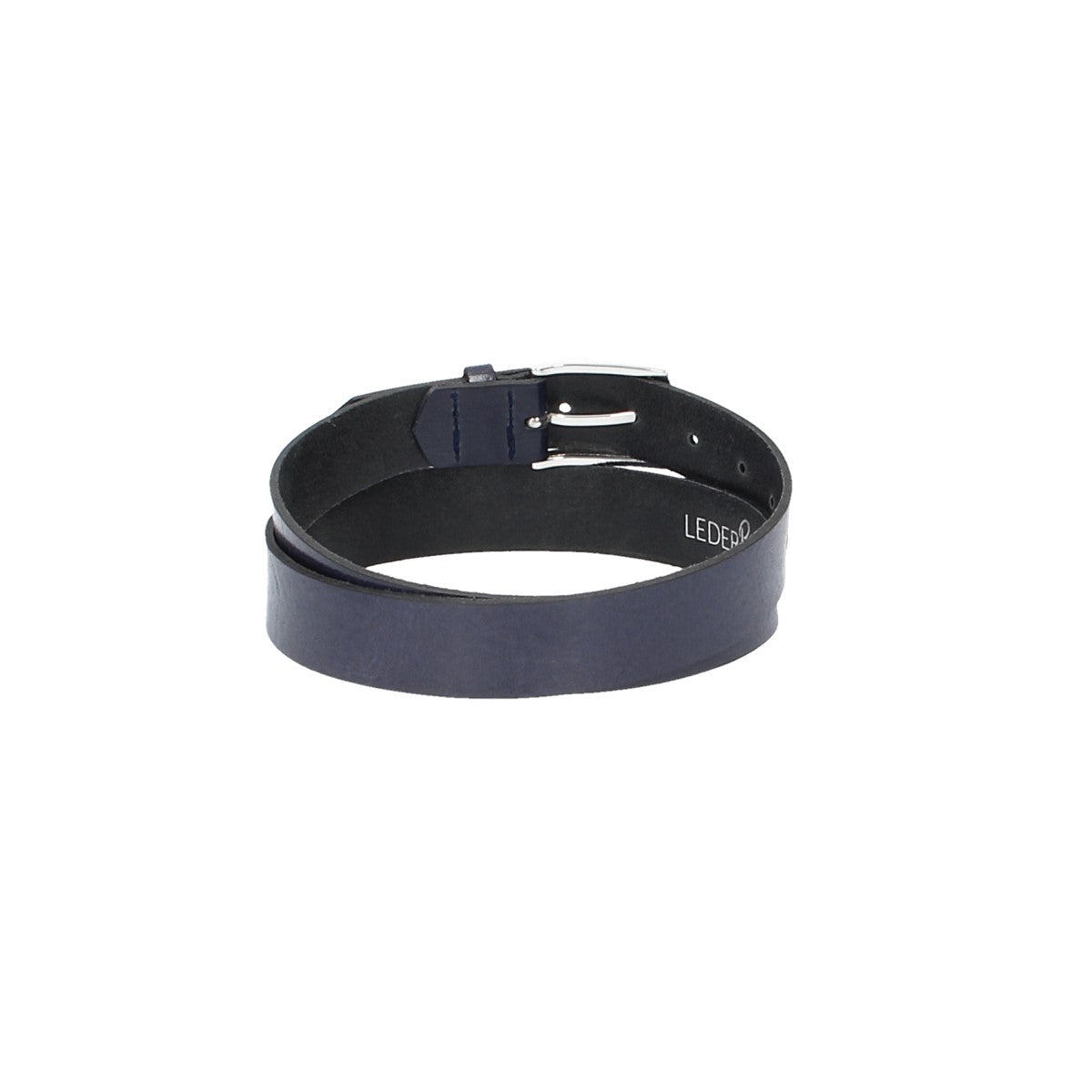Ledergürtel Blau|Marine 30mm mit Dornschließe in Silber - leder-accessoires.com