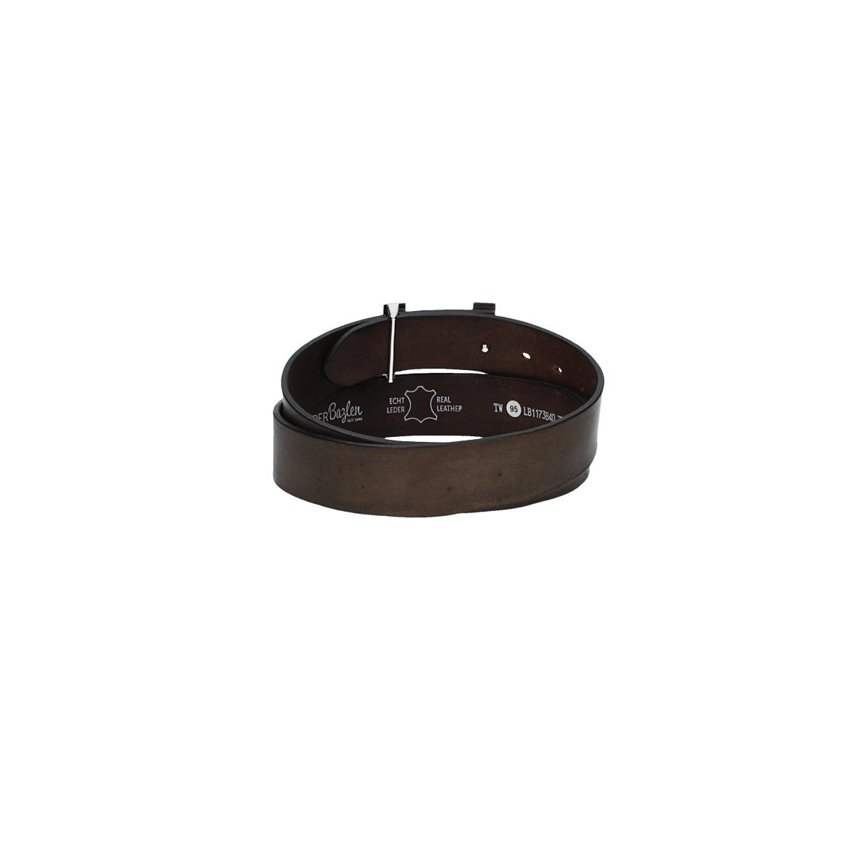 Ledergürtel Grau 40mm mit H-Schließe in Silber - leder-accessoires.com