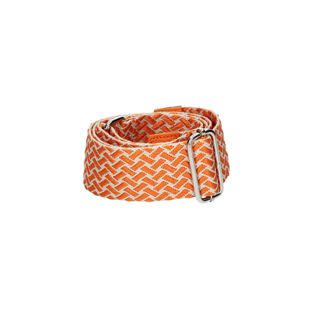 Taschenriemen|Wechselriemen Orange mit Karabiner Silber - leder-accessoires.com