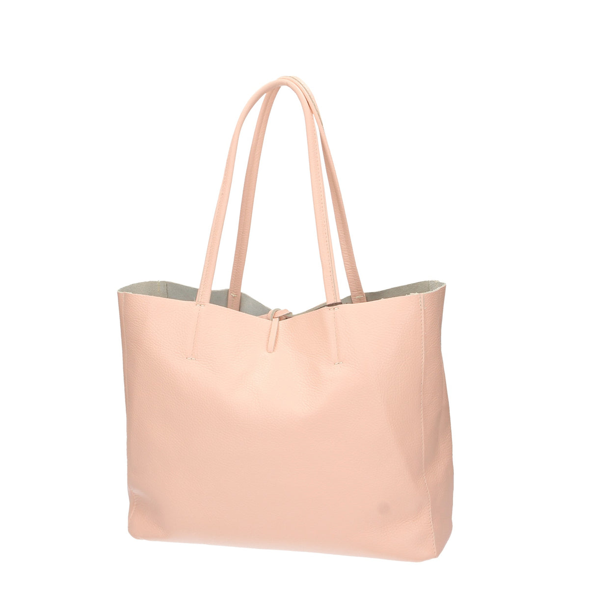 Shopper im Querformat 35x12x30cm in Rose| Nude aus Leder - leder-accessoires.com