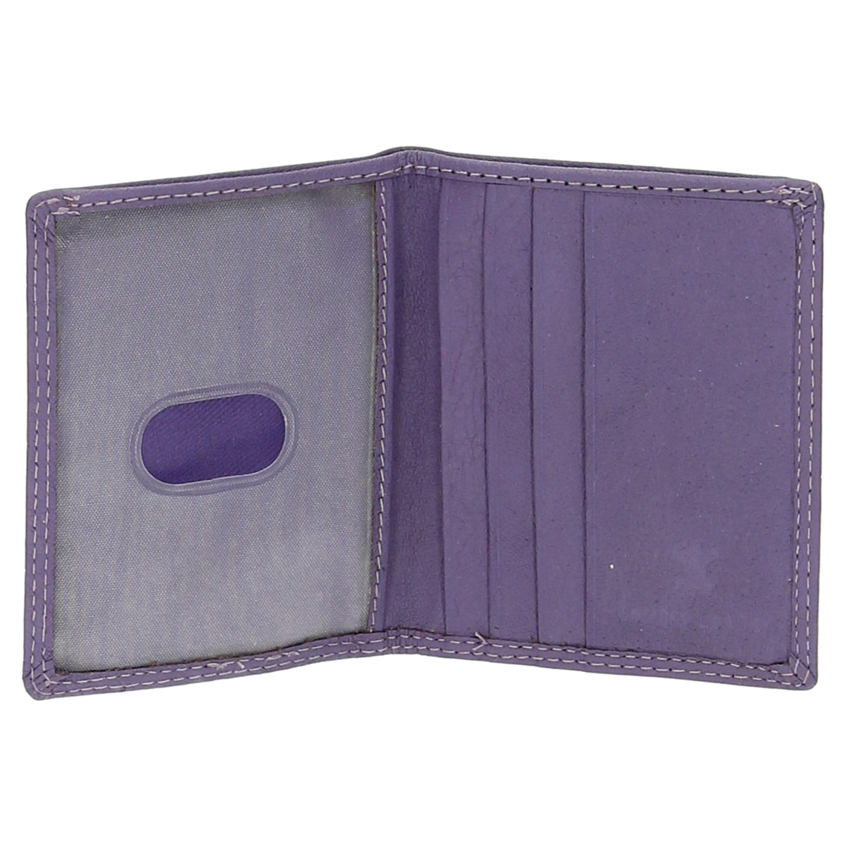 Kartenetui 8x10cm aus Leder in Lila und RFID-Schutz - leder-accessoires.com