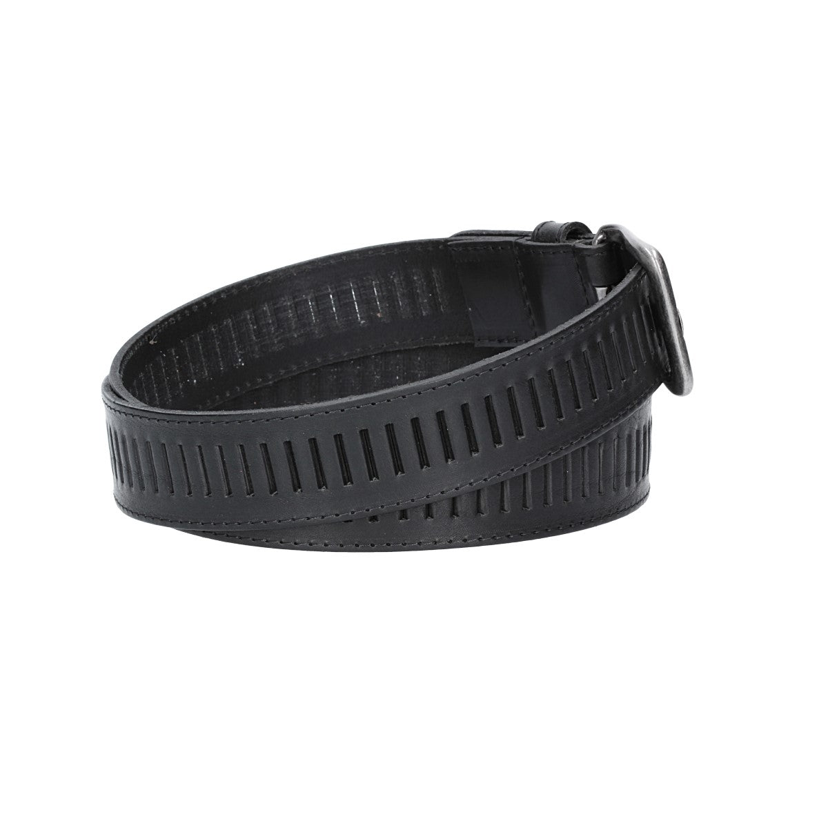 Ledergürtel 40mm stufenlos verstellbar in Schwarz - leder-accessoires.com