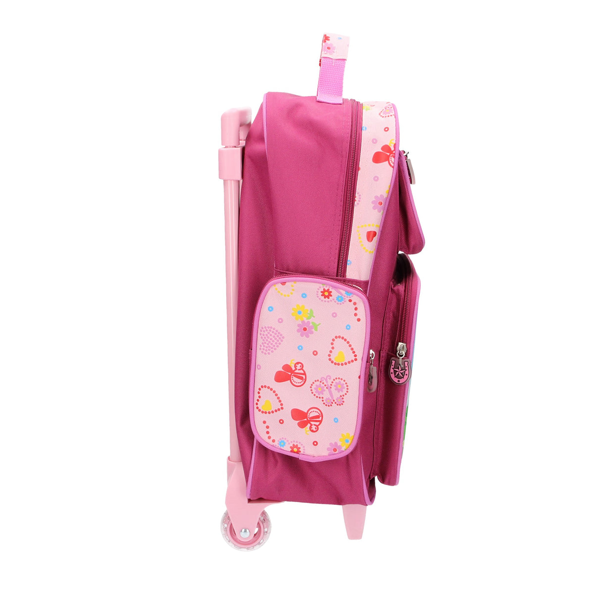 Kindertrolley 2-Rad 28x16x47cm in Pink - leder-accessoires.com