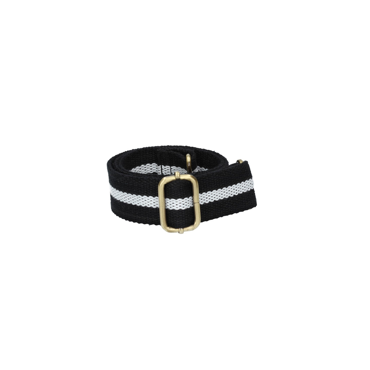 Taschenriemen|Wechselriemen in Schwarz Weiss mit Karabiner Gold - leder-accessoires.com