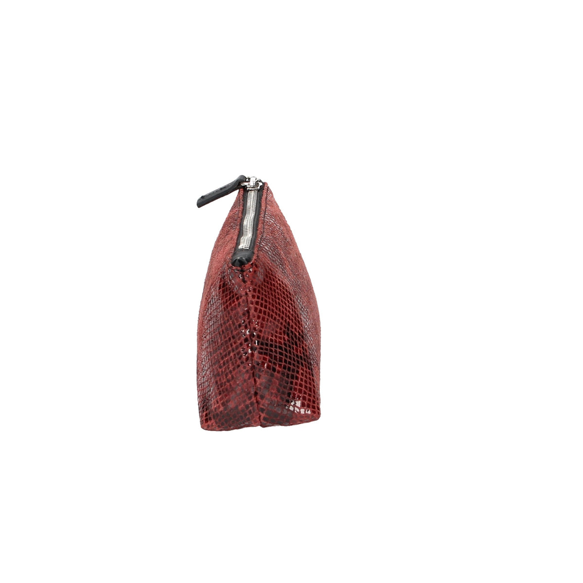 Kosmetiktasche| Kulturbeutel Maxima 18x7x11cm in Bordeaux|Phyton aus Leder - leder-accessoires.com