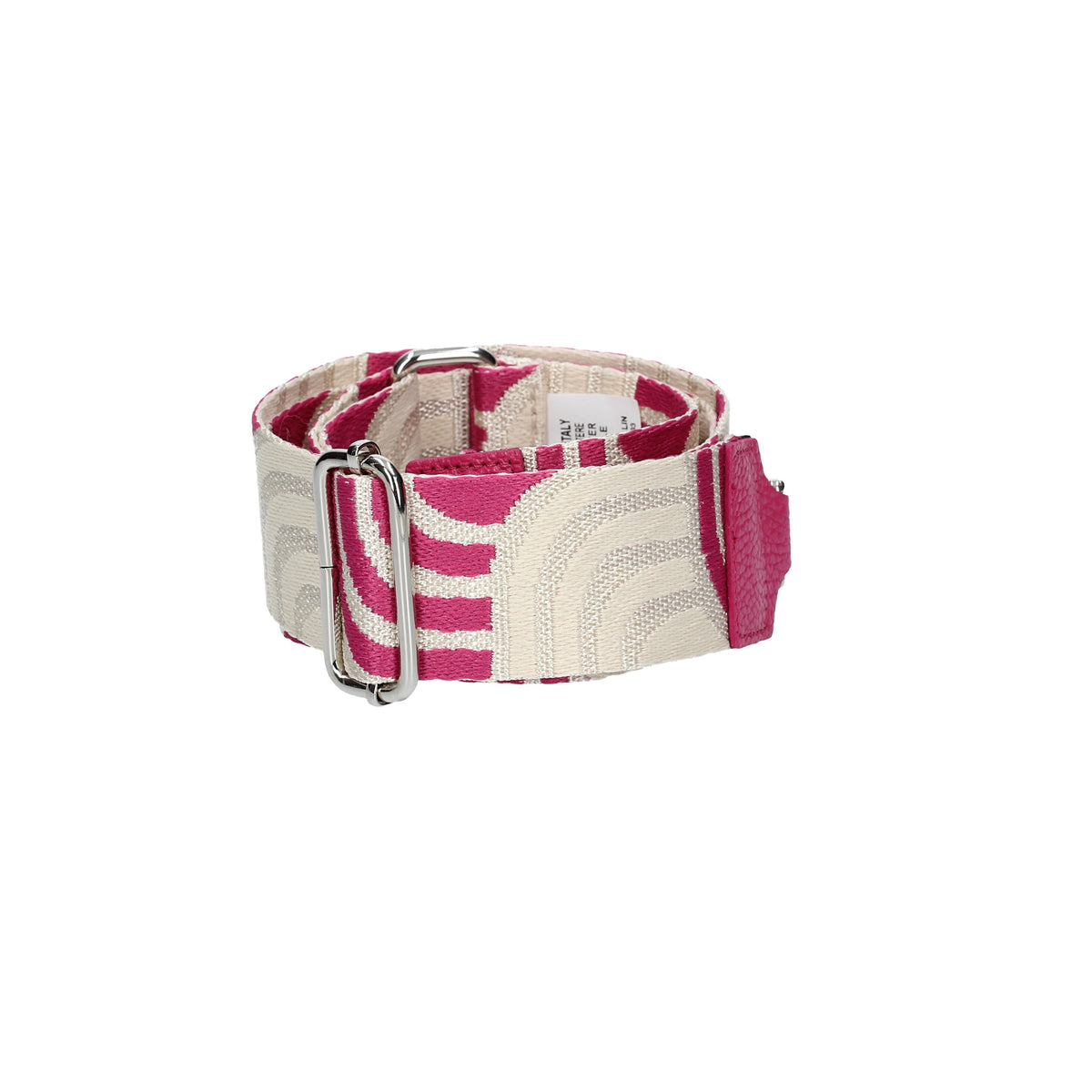 Taschenriemen|Wechselriemen in Pink|Beige mit Karabiner Silber - leder-accessoires.com