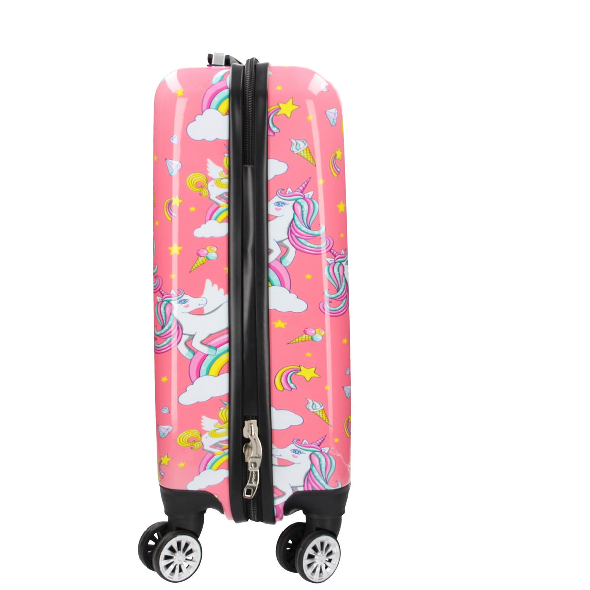 Reisetrolley "Einhorn " 4-Rad 49cm in Pink - leder-accessoires.com