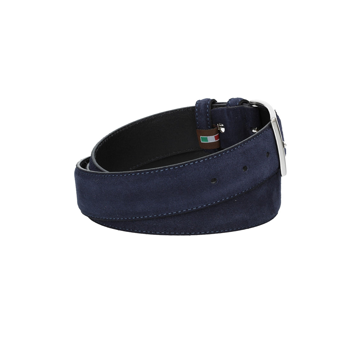 Herren-|Anzugsgürtel 35mm Nappa abgenäht in Dunkelblau aus Leder - leder-accessoires.com