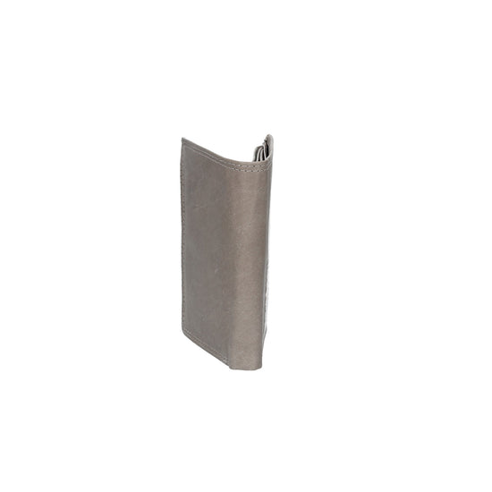 Geldbörse Hochformat mit Riegel in Hellgrau aus Leder - leder-accessoires.com