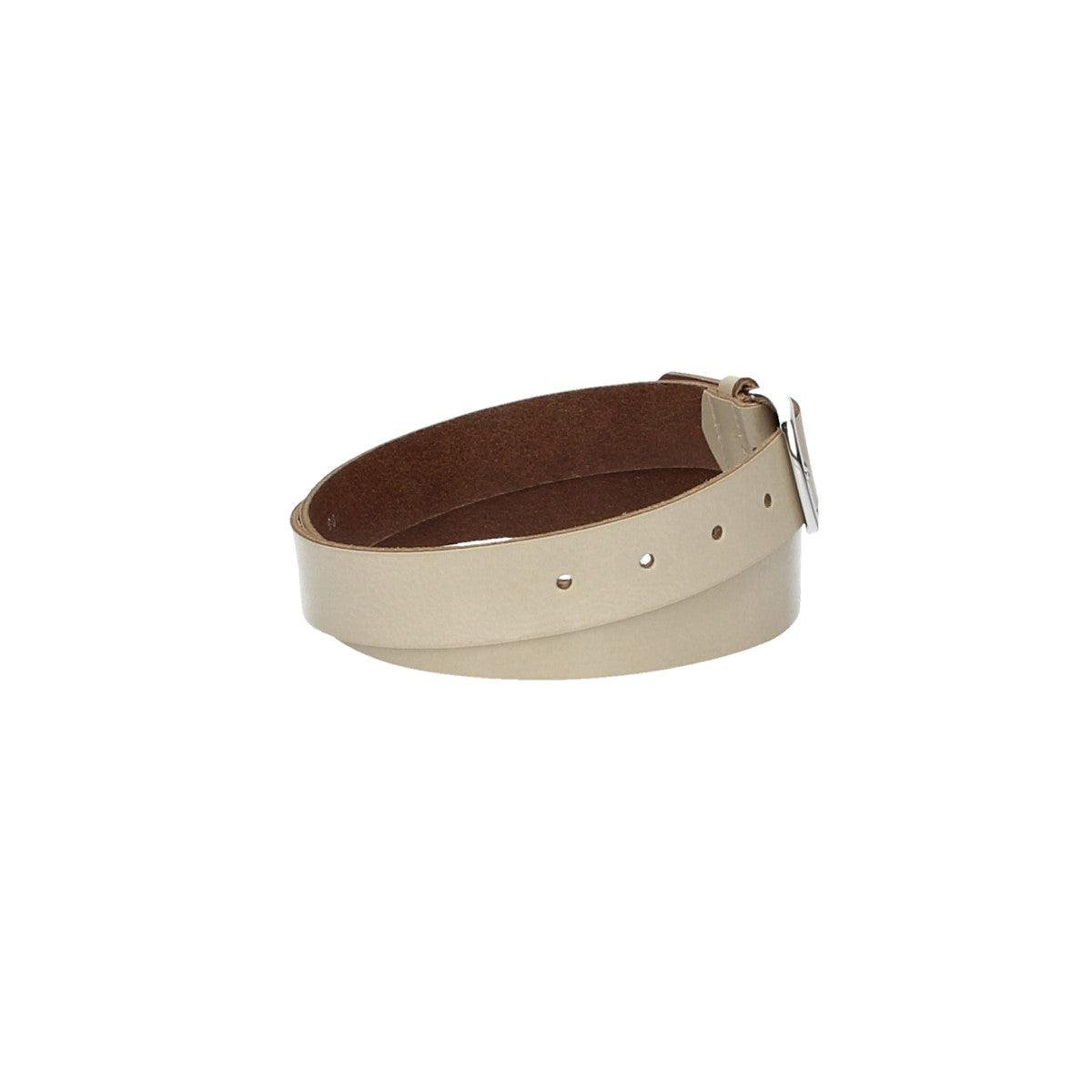 Ledergürtel Beige|Natur 30mm mit Dornschließe in Silber - leder-accessoires.com