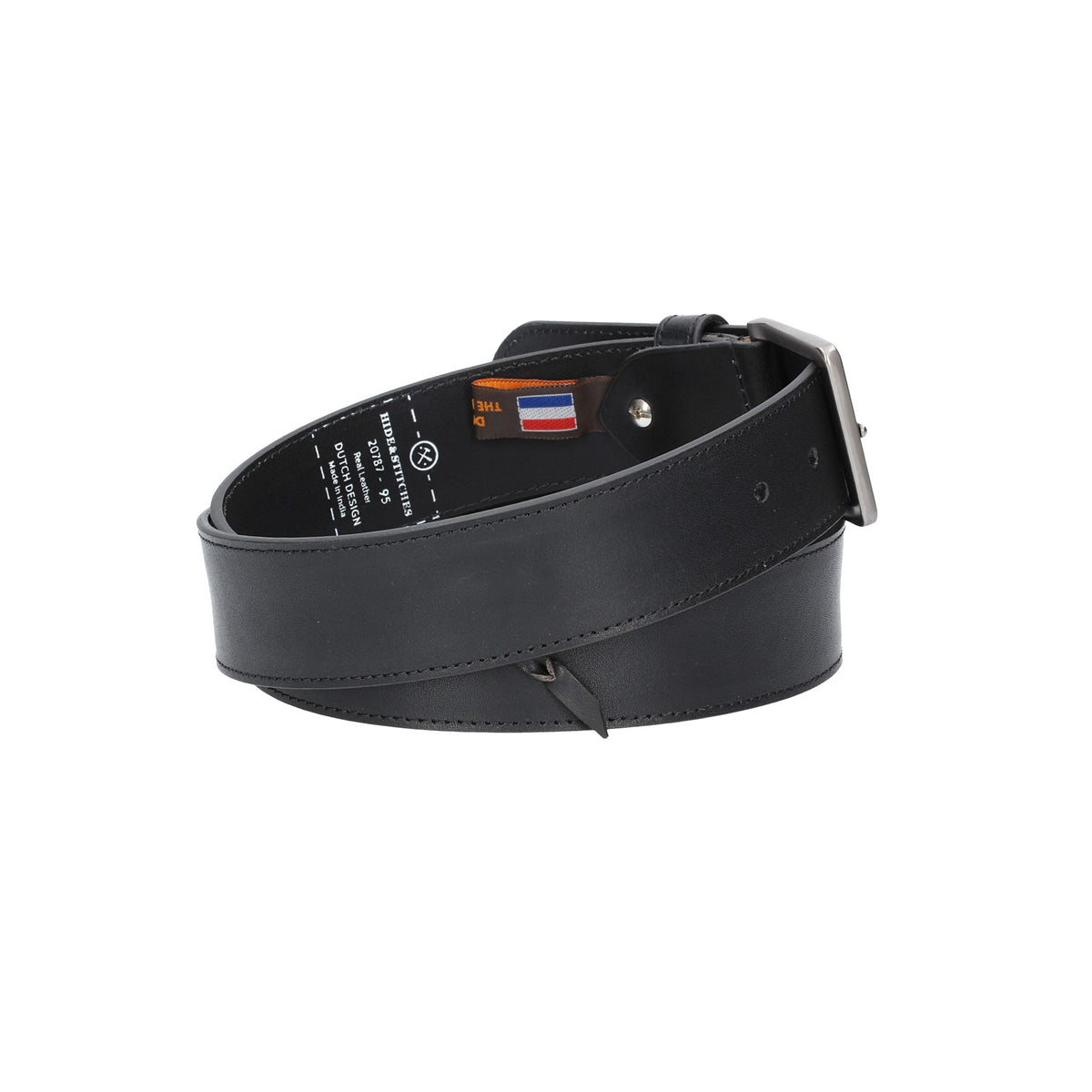 Safegürtel 40mm in Schwarz mit Reißverschluss - leder-accessoires.com